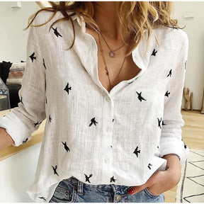 Camisa Feminina de Botão Colibri