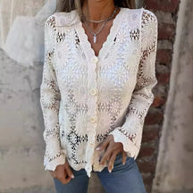 Camisa Feminina de Renda