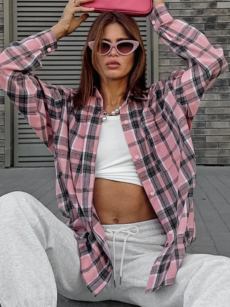 Camisa Feminina Xadrez Madri
