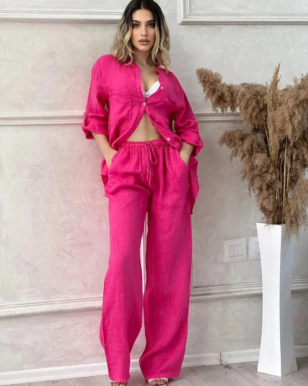 Conjunto Feminino Linho Brilho das Estrelas