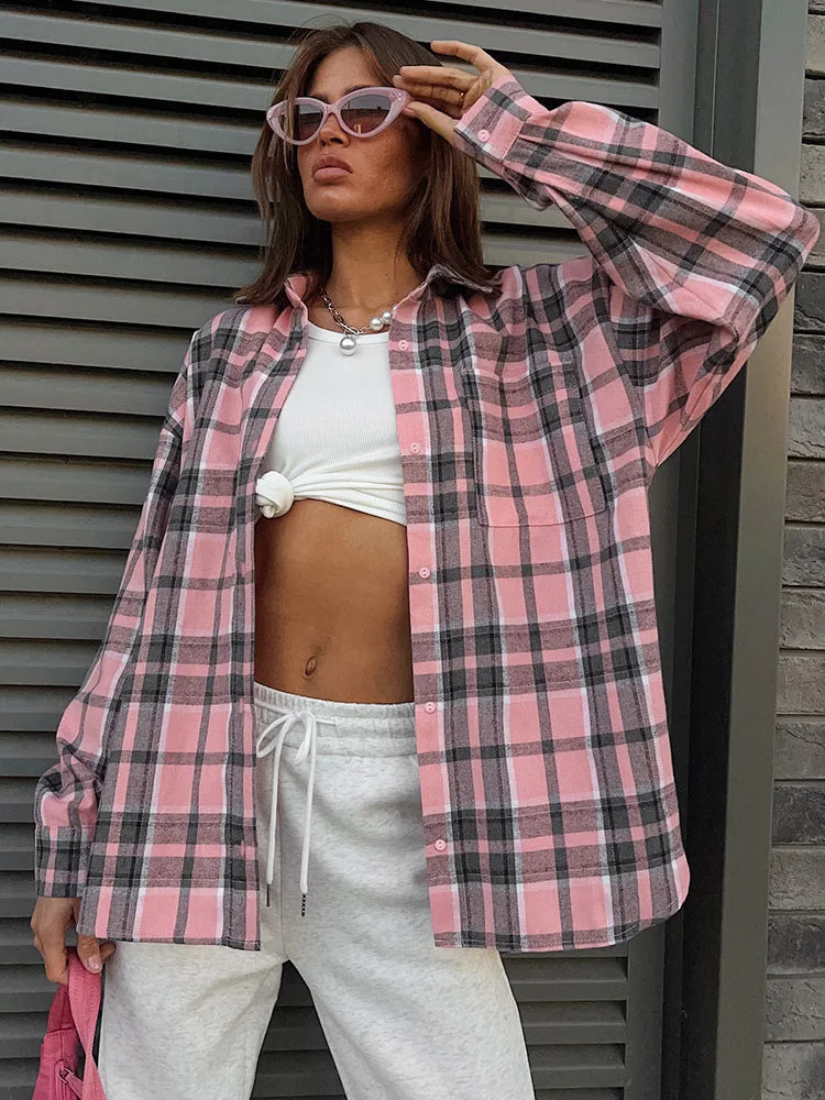 Camisa Feminina Xadrez Madri