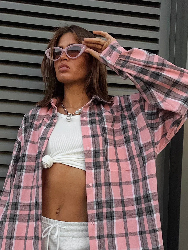 Camisa Feminina Xadrez Madri