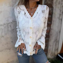 Camisa Feminina de Renda
