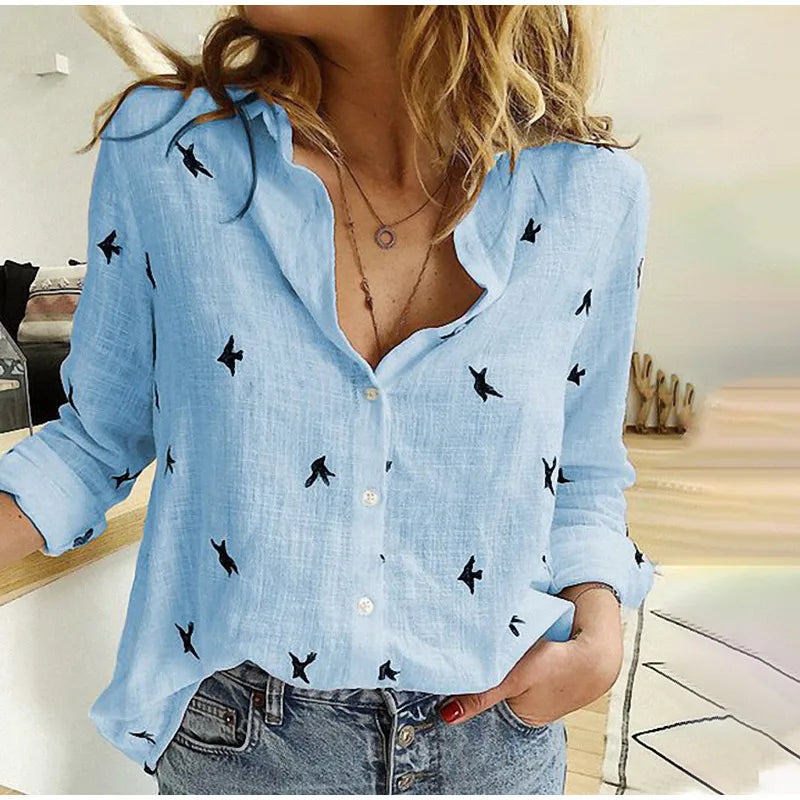 Camisa Feminina de Botão Colibri