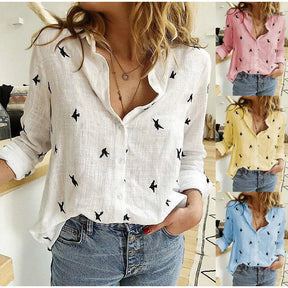 Camisa Feminina de Botão Colibri