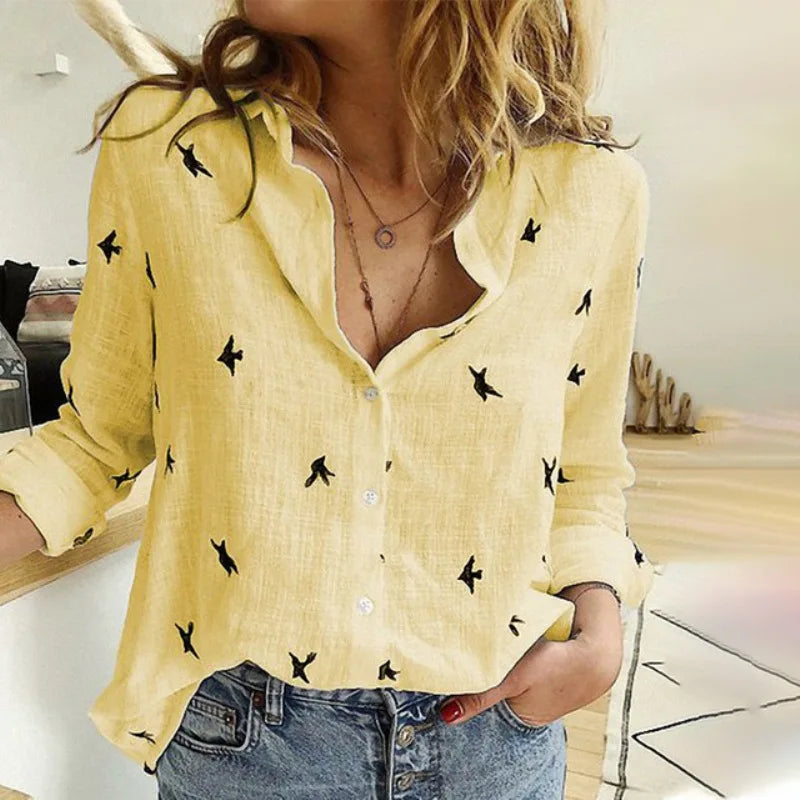 Camisa Feminina de Botão Colibri
