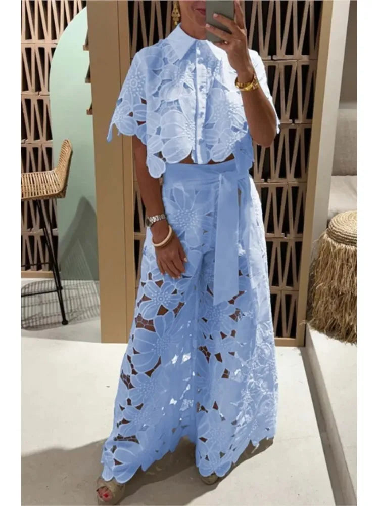 Conjunto Feminino de renda Pluzi