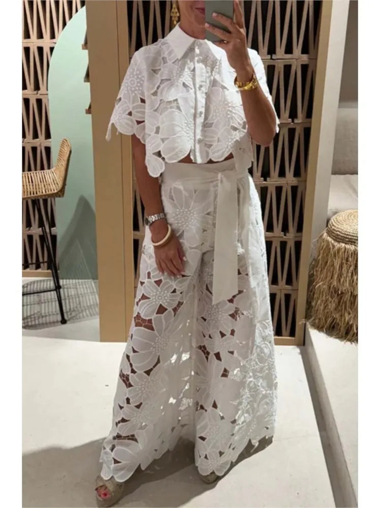Conjunto Feminino de renda Pluzi
