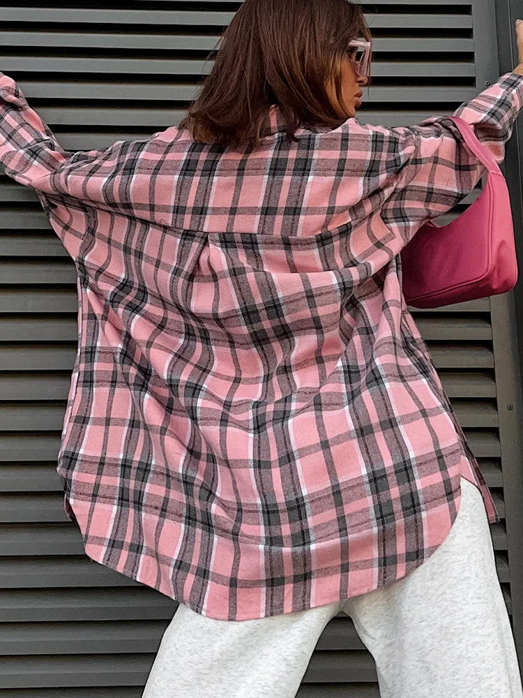 Camisa Feminina Xadrez Madri